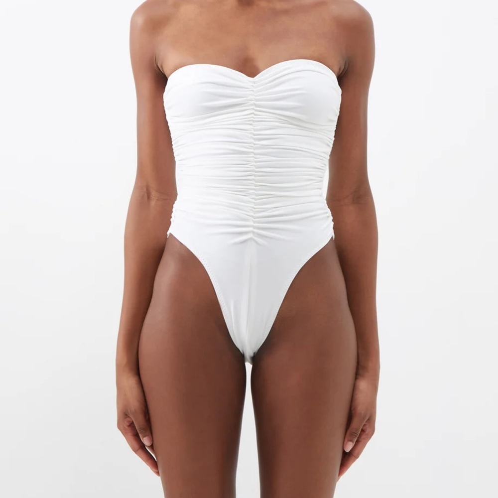 Norma Kamali Slinky Marissa One Piece in White